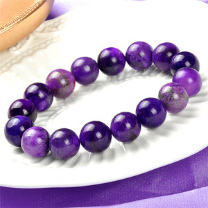 Collection de cristaux naturels, bracelet en pierre lavulite violet royal, bijoux féminins - Product Image 1