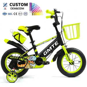 Bicicleta Infantil WS Factory con Cuadro de Acero, Canasta, Portabotellas, Ruedas de Entrenamiento, Bicicleta de Una Velocidad para Niños de 3 a 8 Años - Product Image 1