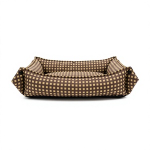 Lit pour animaux de compagnie convertible de qualité supérieure Amistar, pour chats et chiens de petite race, fabriqué en tissu Oxford durable, motif à carreaux - Product Image 1