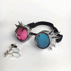 Gafas de Sol Personalizadas al por Mayor con Logotipo, Gafas de Moda para Hombre y Mujer, Gafas Punk con Remaches, Gafas Góticas Steampunk, Gafas Caleidoscopio - Product Image 5