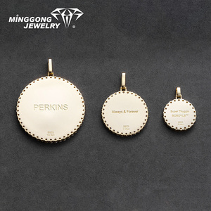 Tùy Chỉnh Brass Thời Trang Tốt 4.6ct CZ Đá Hình Ảnh Mặt Dây Chuyền Trong Phong Cách Hip Hop Cách Độc Đáo Để Kỷ Niệm Kỷ Niệm - Product Image 3