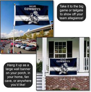Bandera Personalizada de <span class=keywords><strong>los</strong></span> Dallas <span class=keywords><strong>Cowboys</strong></span>, Estilo Retro Vintage, 3'x5', Bandera para Interiores/Exteriores, de una Sola Cara, Resistente al Agua y a la Decoloración, Precio Bajo - Product Image 3