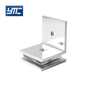 Clip d'angle carré en laiton chromé robuste <span class=keywords><strong>pour</strong></span> fixation murale de paroi de douche, pince à verre 51x51mm (pouces) - Product Image 3