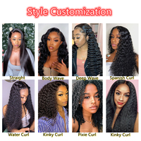 Perruque Lace Front Wig remy brésilien 13x4, extension de cheveux naturels bouclés, queue de cheval vierge, bon marché, pour femmes noires