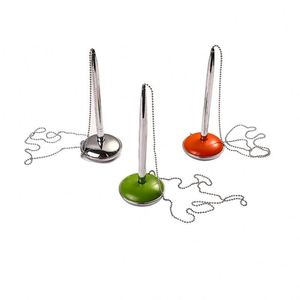Metal Hotel Front Desk Signature <b>Pen</b> Bank Counter <b>Ballpoint</b> <b>Pen</b> with Metal Chain - Product Image 1