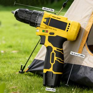 12V Cordless Drill Set Screwdriver Variable Speed <b>Power</b> <b>Tool</b> Accessories Drilling 25mm Battery Local US Warehouse CD-12HP-2 12V - Product Image 3
