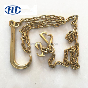 Vàng Mạ Kẽm Thép Hợp Kim 15 "Nhiệm Vụ Nặng Nề G70 Mắt Kéo Chuỗi Móc Cho Xe Tải/J Móc Cho Xe - Product Image 1