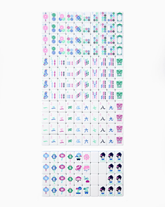 Oh My <span class=keywords><strong>Lola</strong></span> - Fichas de Mahjong Azules Frescas con Patrón Grabado con Láser, Juego de Mahjong Acrílico de Cuatro Capas, Estilo Americano, para Casino - Product Image 4