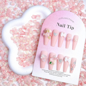 <span class=keywords><strong>Kit</strong></span> de Matériaux pour Nail Art en Résine Florale Rose Phosphorescente Populaire en Gros – Accessoires de Bijoux DIY Frais de Printemps - Product Image 3