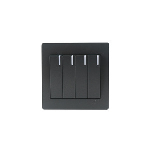 Enchufe de interruptor de luz de pared eléctrico de una/dos/tres vías para hotel de Casa diseño moderno bien conocido estándar del Reino Unido Color negro - Product Image 4