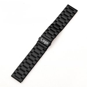 Correa de Reloj Upro de 14mm 18mm 20mm 22mm con Tres Eslabones, Venta al por Mayor, Logotipo Personalizado, Acero Inoxidable, Cierre Plegable a Presión - Product Image 3