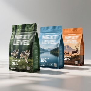 Maßgeschneiderte Tierfutter-Verpackungsbeutel mit Reißverschluss Günstige Recycelbare Hundefutter-Standbeutel mit Barriere Lieferant Druck - Product Image 2