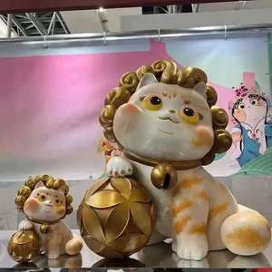 Sculpture de mascotte Panda OEM en FRP pour restaurant, statue commerciale pour devanture de <span class=keywords><strong>magasin</strong></span>, décoration de <span class=keywords><strong>magasin</strong></span> commercial, parc d'attractions - Product Image 2