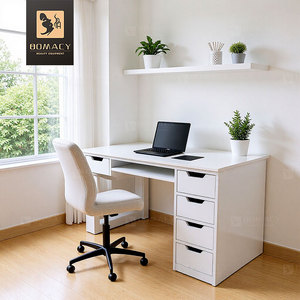 <span class=keywords><strong>Mesa</strong></span> de Manicura Moderna y Resistente con Capacidad de 330 Libras, Superficie de MDF Resistente a la Acetona, Cajones de Almacenamiento Profundos Ecológicos, No Plegable - Product Image 2