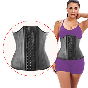 <span class=keywords><strong>Faja</strong></span> <span class=keywords><strong>reductora</strong></span> de cintura de látex con 25 varillas de acero, corsé moldeador de cuerpo para mujer, con correa de modelado - Product Image 5