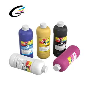 FCOLOR, alta calidad, 1000ml, película de transferencia de pigmento de 5 colores, tinta DTF blanca para impresoras Epson L1800 I3200 XP600 DTF