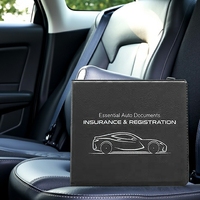 Promotion Personnalisée Porte-voiture Portofio Titulaire Enregistrement et Assurance Titulaire Anti-rayure Sac de Protection Pack-2 Organisateur de Documents de Voiture