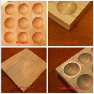 ถาดไม้ใส่ไข่พร้อมที่จับโลหะแท่นวางแสดงไข่ที่เก็บไข่สำหรับห้องครัวแบบพลิกกลับได้ - Product Image 4