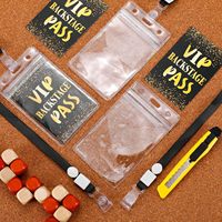 Lanière personnalisée semi-rigide pour badges d'équipe d'événements, badges VIP et porte-cartes d'identité, avec lanière en nylon noir détachable