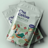 Sachets personnalisés refermables pour noix, snacks, thé, aliments – Sachets en plastique à fermeture éclair, type Doypack, avec fenêtre, en Mylar
