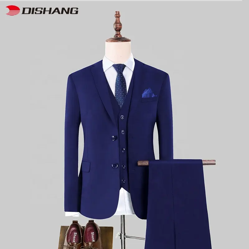 Wholesale Customized Men's Clothing Suite 2023 Business Casual Man Blazer Suit 3 pcs