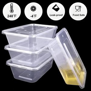 Conteneur alimentaire transparent pour emporter, étanche, jetable, boîte à bento pour la restauration rapide, emballage alimentaire pour la restauration - Product Image 3