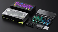 Teclado para juegos GravaStar Mercury V75 HE con interruptores magnéticos de efecto Hall, Rapid Trigger, 8K Polling, RGB ajustable, SOCD