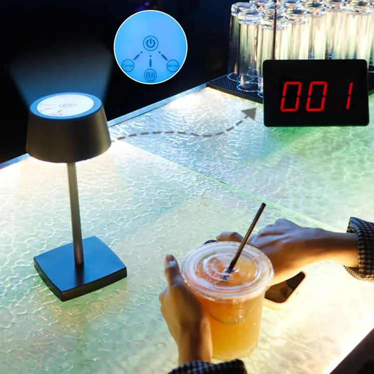 Lampade da tavolo con controllo tattile ricaricabile dimmerabile Mini chiamata per ristoranti Bar Hotel Cafe Ktv