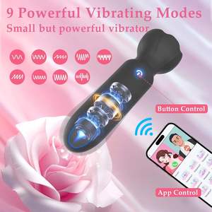ไวเบรเตอร์รู<span class=keywords><strong>ป</strong></span>ทรงลิปสติกขนาดเล็กแบบขายส่ง รุ่น AV Rose Bullet 10 โหมดสั่นสะเทือน กันน้ำ IPX7 ควบคุมผ่าน<span class=keywords><strong>แอ</strong></span>พพลิเคชั่น ใช้พลังงานจากแบตเตอรี่ พกพาสะดวก - Product Image 2