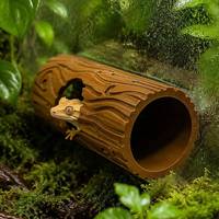 Décoration en bois avec ventouse pour lézard, accessoires pour reptiles, gecko à cils, cachette géante pour gecko