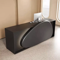 Nouveau bureau de réception en bois pliable, durable, moderne, personnalisable en couleur et en taille, pour hôtel, école, hôpital, supermarché