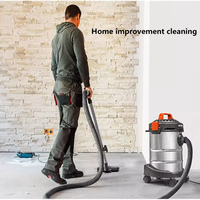 Aspirateur sec humide industriel d'acier inoxydable de moteur robuste de l'entrepôt 15-45L d'atelier d'usine pour le lavage de voiture