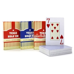 Nouvelles cartes de poker du Texas, cartes larges, grands caractères, résistantes à l'usure, imperméables, personnalisables, logo imprimable, cartes en plastique - Product Image 1