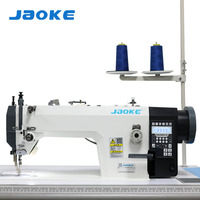 Machine à coudre industrielle à aiguille simple à plat, informatisée, JAOKE, alimentation supérieure et inférieure, entraînement direct, cuir épais, tissu