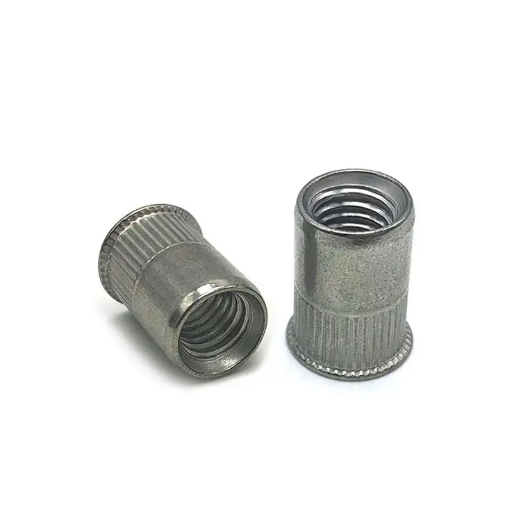 Rivet Nuts Countersunk Head Rivet Nut Rivnut M3 M4 M5 M6 M8 M10 M12 Kepala Datar Knurled Berulir Masukkan Kacang Keling Buta