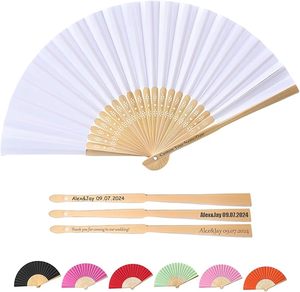 Éventail Pliant en Papier Fait Main en Bambou, Personnalisé avec Logo, Vente en Gros Nicro Factory, Souvenirs de Mariage et Cadeaux Promotionnels pour Invités - Product Image 2