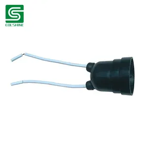 Plastic E27 Holder LED Lampholder With Wire Waterproof Plastic Lamp Base