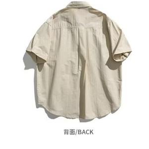 Chemise-veste décontractée polyvalente pour homme, style japonais rétro, manches longues ou courtes, tendance été 2024, pour l'extérieur - Product Image 4