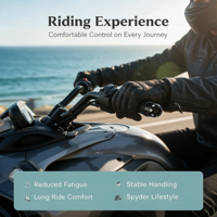 Nouvel embout de guidon lesté en acier inoxydable FACEYES pour Can-Am Spyder F3 RT 2024+ – Accessoire de remplacement pour moto