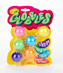 Divertente giocattolo di decompressione colori assortiti luminoso TPR soffitto palla agitarsi giocattoli Squishy palla da soffitto appiccicosa per i bambini