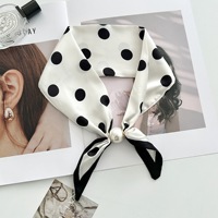 Écharpe en satin à boucle magnétique détachable, motif imprimé multicolore, petite écharpe de cou, motif personnalisé disponible, accessoire Canshow