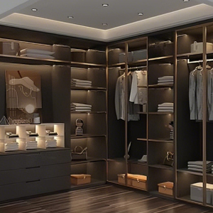 <span class=keywords><strong>Cabina</strong></span> <span class=keywords><strong>Armadio</strong></span> Moderna in Alluminio Personalizzata con Porta <span class=keywords><strong>Scorrevole</strong></span> in Vetro per Camere da Letto, Ufficio e Sala da Pranzo - Guardaroba Indipendente - Product Image 3