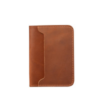 Dompet Pria & Wanita kulit asli Crazy Horse lembut tempat kartu kapasitas besar 1152 slot kartu dompet koin pendek