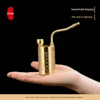 Tuyau d'eau et pot en cuivre pur filtre à double usage en laiton sac de tasse de filtre à main sec filtre de tuyau de gourde en métal pour hommes à quatre usages