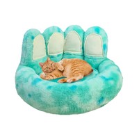 Nouveau lit pour animaux de compagnie 2025 pour chiens et chats avec design patte d'ours Laibubu, en peluche, pour toutes les saisons, chaleur hivernale, utilisation en intérieur