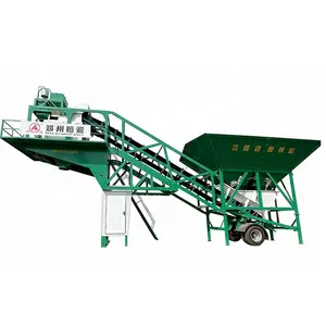 Full Automatic Mobile 50m3/h HZS 25 To 240 M3 60m3 Beton Machine Central Cement Factory Concrete Batching Plant Italy