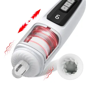 Crazy tyrant waterproof tpe powerful 7 vibrating 9 thrusting climax orgasm type c charging hands free japanese male masturbator