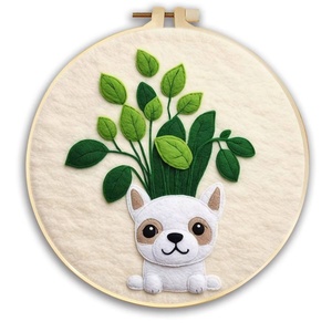 Complete Felt <b>Needle</b> Felting Kit Framed Flower Embroidery Crafts for Cross-Stitching & Needlework - Product Image 6