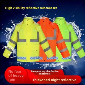 Impermeable Reflectante de Manga Larga para Motocicleta/Bicicleta Eléctrica, de Tela Oxford Industrial, Venta al Por Mayor del Fabricante - Product Image 4