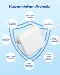 Adaptador de corriente de 45W/60W/85W apto para Apple Macbook Pro Mag1 Mag2 cargador de portátil US AU EU UK enchufe Color blanco